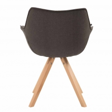 Jídelní čalouněná židle Siksak textil, přírodní nohy - 12