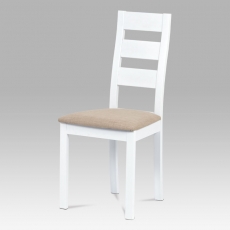 Jídelní dřevěná židle Horizont, bílá/hnědá - 1