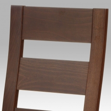 Jídelní dřevěná židle Horizont, ořech/krémová - 3