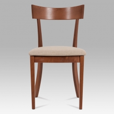 Jídelní dřevěná židle Wide, třešeň/krémová - 4