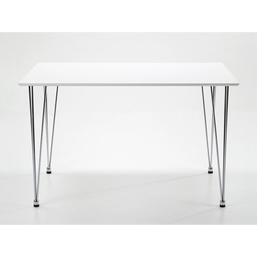 2. jakost Jídelní stůl Ebony bílý 120 cm - 1