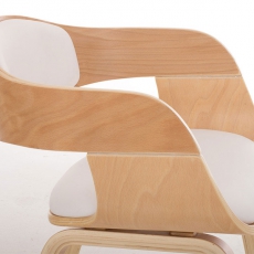 Konferenční židle dřevěná Kingdom (SET 2 ks), bílá - 3