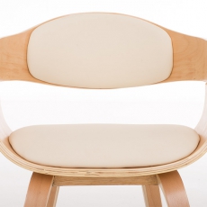 Konferenční židle dřevěná Kingdom (SET 2 ks), krémová - 2