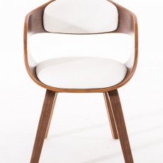 Konferenční židle Kingdom ořech (SET 2 ks), bílá - 2