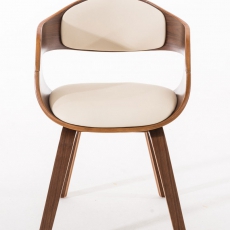 Konferenční židle Kingdom ořech (SET 2 ks), krémová - 2