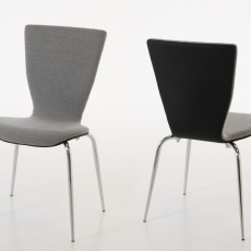 Konferenční / jídelní židle Lydie, černá/šedá (SET 4 ks) - 1