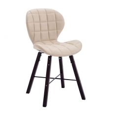 Konferenční / jídelní židle Nestea II., podnož cappuccino, kůže - 3