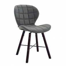 Konferenční / jídelní židle Nestea II., podnož cappuccino, kůže - 4