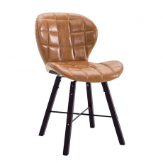 Konferenční / jídelní židle Nestea II., podnož cappuccino, kůže - 8