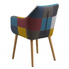 Konferenční / jídelní židle s područkami Marte, patchwork - 6