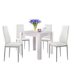 Jídelní set Bero 4+1, 80 cm, bílá