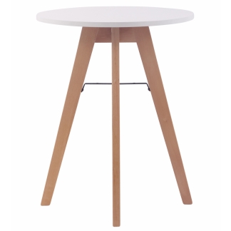 Jídelní stůl Alter, 60 cm, přírodní dřevo / bílá