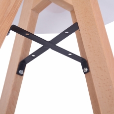 Jídelní stůl Alter, 75 cm, přírodní dřevo / bílá - 5