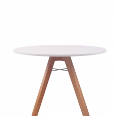Jídelní stůl Alter, 90 cm, přírodní dřevo / bílá - 2