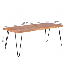 Jídelní stůl Bagli, 200 cm, masiv akát - 3