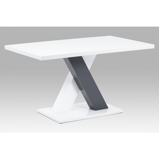 Jídelní stůl Benjamin, 140 cm, bílá/šedá - 1