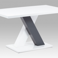 Jídelní stůl Benjamin, 140 cm, bílá/šedá - 1