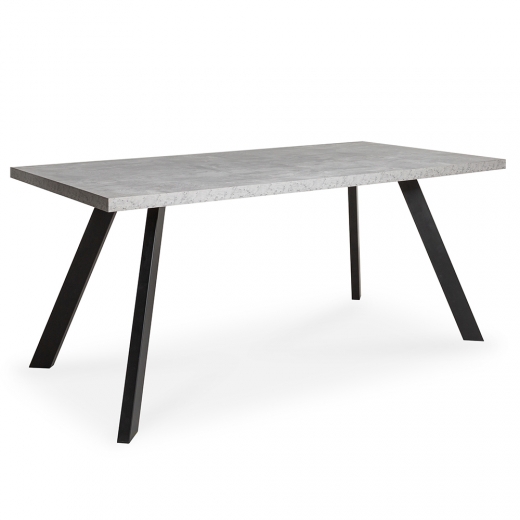 Jídelní stůl Bieden, 160 cm, beton/antracit - 1