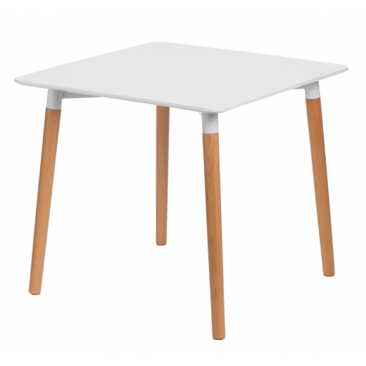 Jídelní stůl Clara čtvercový, 80 cm, bílá - 1