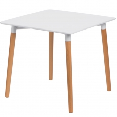 Jídelní stůl Clara čtvercový, 80 cm, bílá - 1