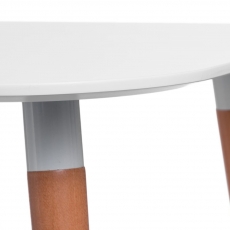 Jídelní stůl Clara čtvercový oblý, 100 cm, bílá - 2