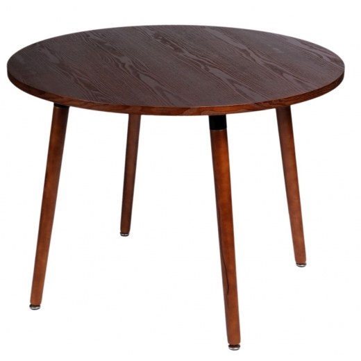 Jídelní stůl Clara kulatý, 100 cm, ořech - 1
