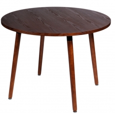 Jídelní stůl Clara kulatý, 100 cm, ořech - 1