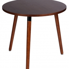 Jídelní stůl Clara kulatý, 80 cm, ořech - 1