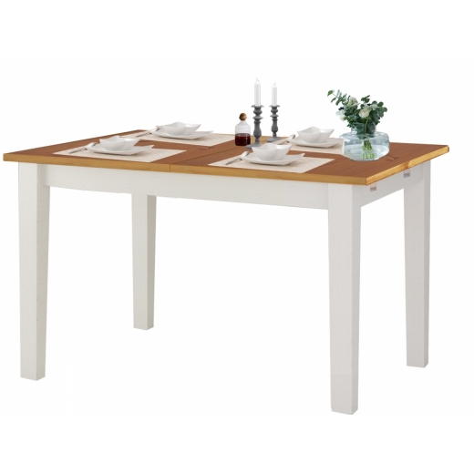 Jídelní stůl Disa, 120 cm, bílá / borovice - 1