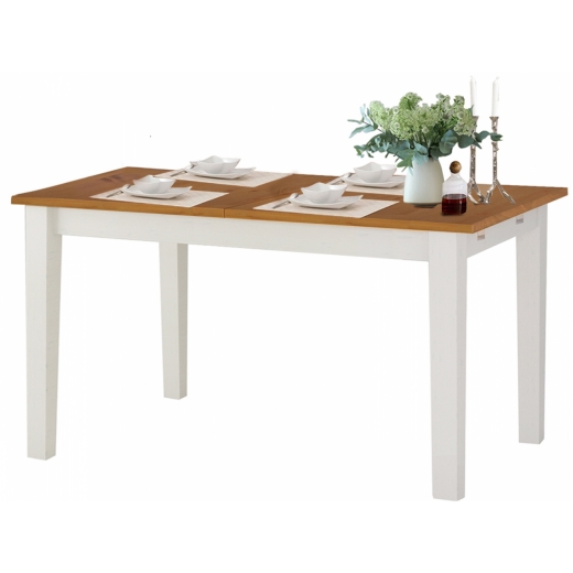 Jídelní stůl Disa, 160 cm, bílá / borovice - 1
