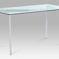 Jídelní stůl Elsa, 150 cm, čiré sklo/chrom - 1