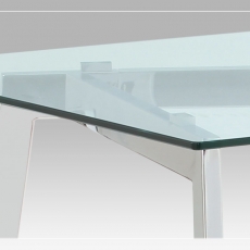 Jídelní stůl Elsa, 150 cm, čiré sklo/chrom - 2