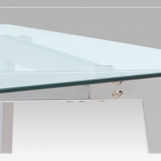 Jídelní stůl Elsa, 150 cm, čiré sklo/chrom - 3