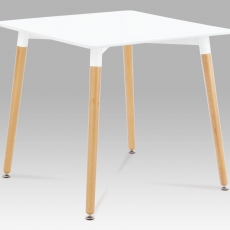 Jídelní stůl Ilja, 80 cm, bílá/buk - 2