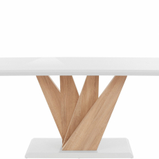 Jídelní stůl Keko, 160 cm, bílá / dub - 2