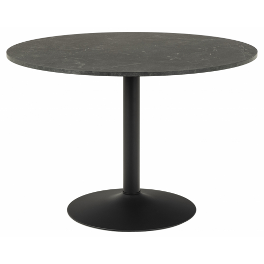 Jídelní stůl kulatý Ibiza, 110 cm, černá - 1