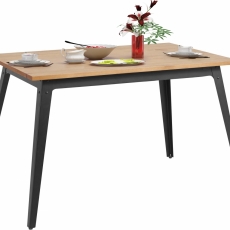 Jídelní stůl Milt, 120 cm, borovice / černá - 4