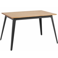 Jídelní stůl Milt, 120 cm, borovice / černá