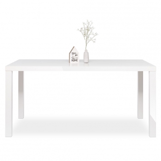 Jídelní stůl Priscilla, 160 cm, bílá lesk