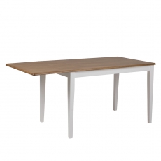 Jídelní stůl rozkládací Brian, 160 cm, dub/bílá - 4