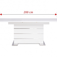 Jídelní stůl rozkládací Malta, 200 cm, bílá - 3
