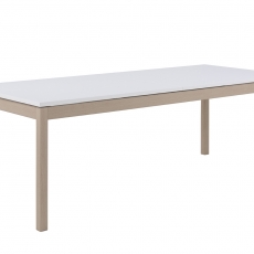 Jídelní stůl rozkládací Solna, 315 cm, bílá/dub - 1