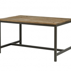 Jídelní stůl s dřevěnou deskou Harvest, 140 cm - 1
