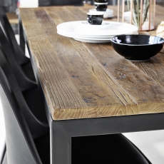 Jídelní stůl s dřevěnou deskou Harvest, 140 cm - 5
