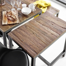 Jídelní stůl s dřevěnou deskou Harvest, 140 cm - 6