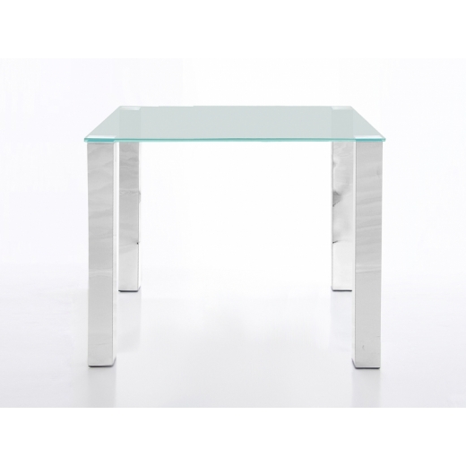 2. jakost Stůl se skleněnou deskou Canton 90 cm, pískované sklo - 1