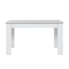 Jídelní stůl se zásuvkami Finland, 138 cm, beton/bílá - 5