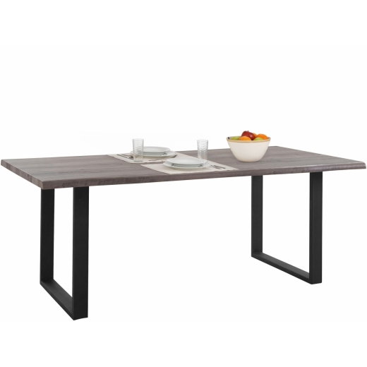 Jídelní stůl Sinc, 200 cm, šedá / černá - 1