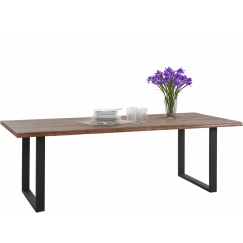 Jídelní stůl Sinc, 220 cm, hnědá / černá