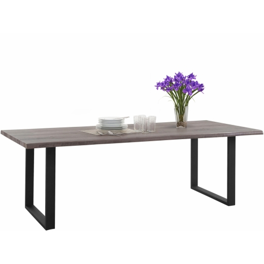 Jídelní stůl Sinc, 220 cm, šedá / černá - 1